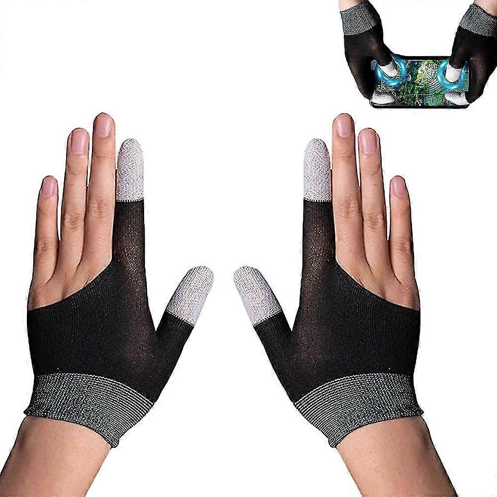 Gaming Gloves For Mobile Game Controller, Touch Finger Nano-silver Fiber Material High-sensitive Anti-sweat Breathable