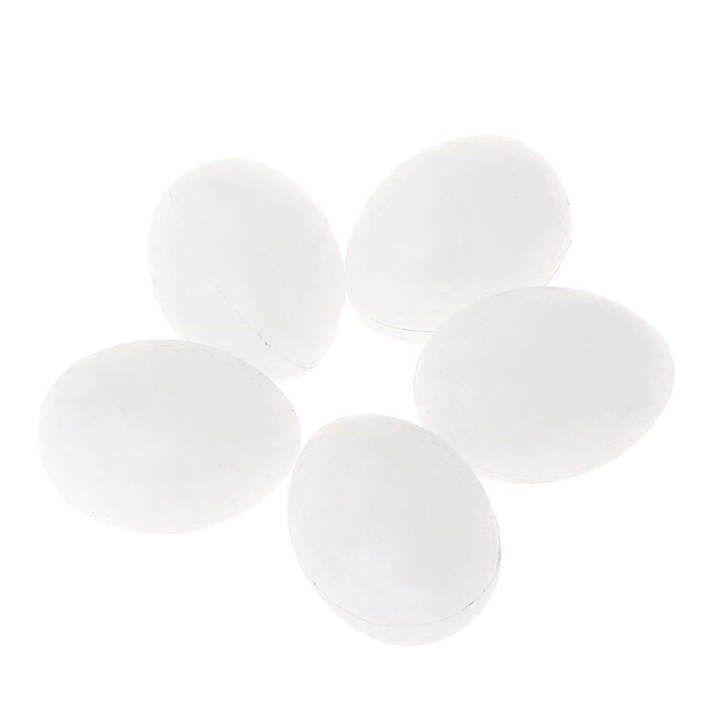 Plastic False Eggs 5 Pieces Simulation Solid White for Pigeon Egg for Crafts Eas