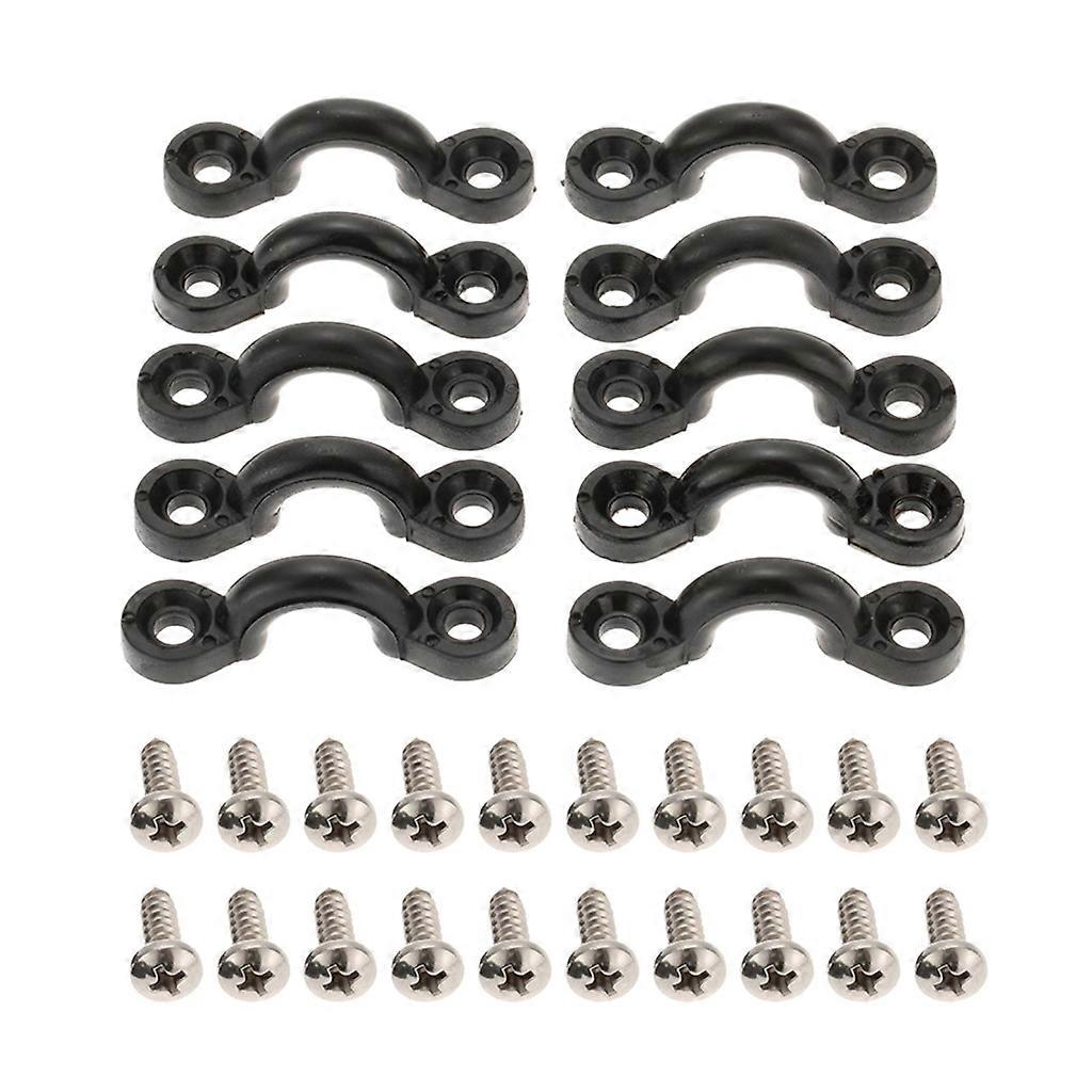 C Type Bungee Deck Loops Tie Down Pad Eye for Sailboat- Kayak Deck Rigging Kit