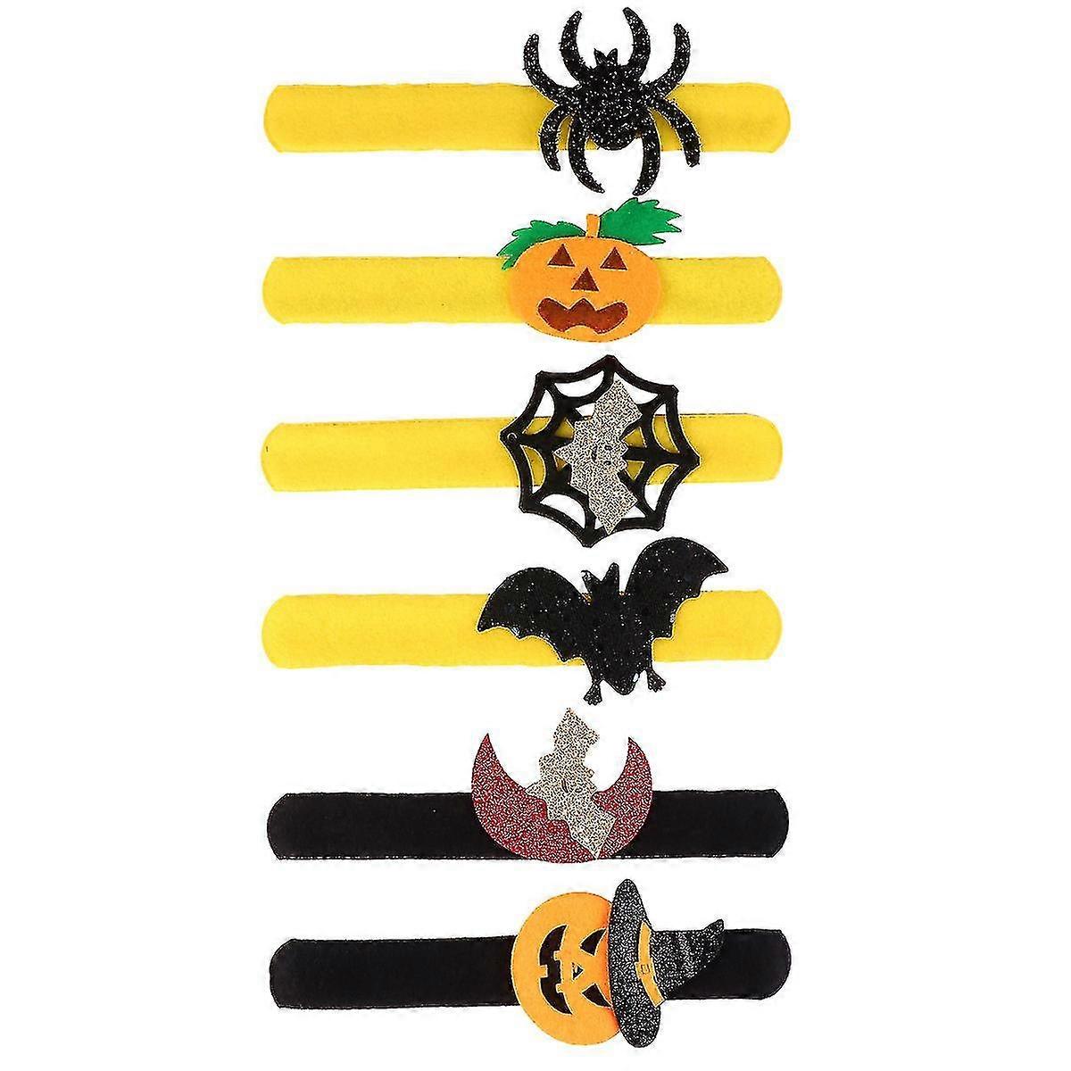6 Pcs Halloween Clap Circle Bracelets Party Decorative Wristbands For Men Women