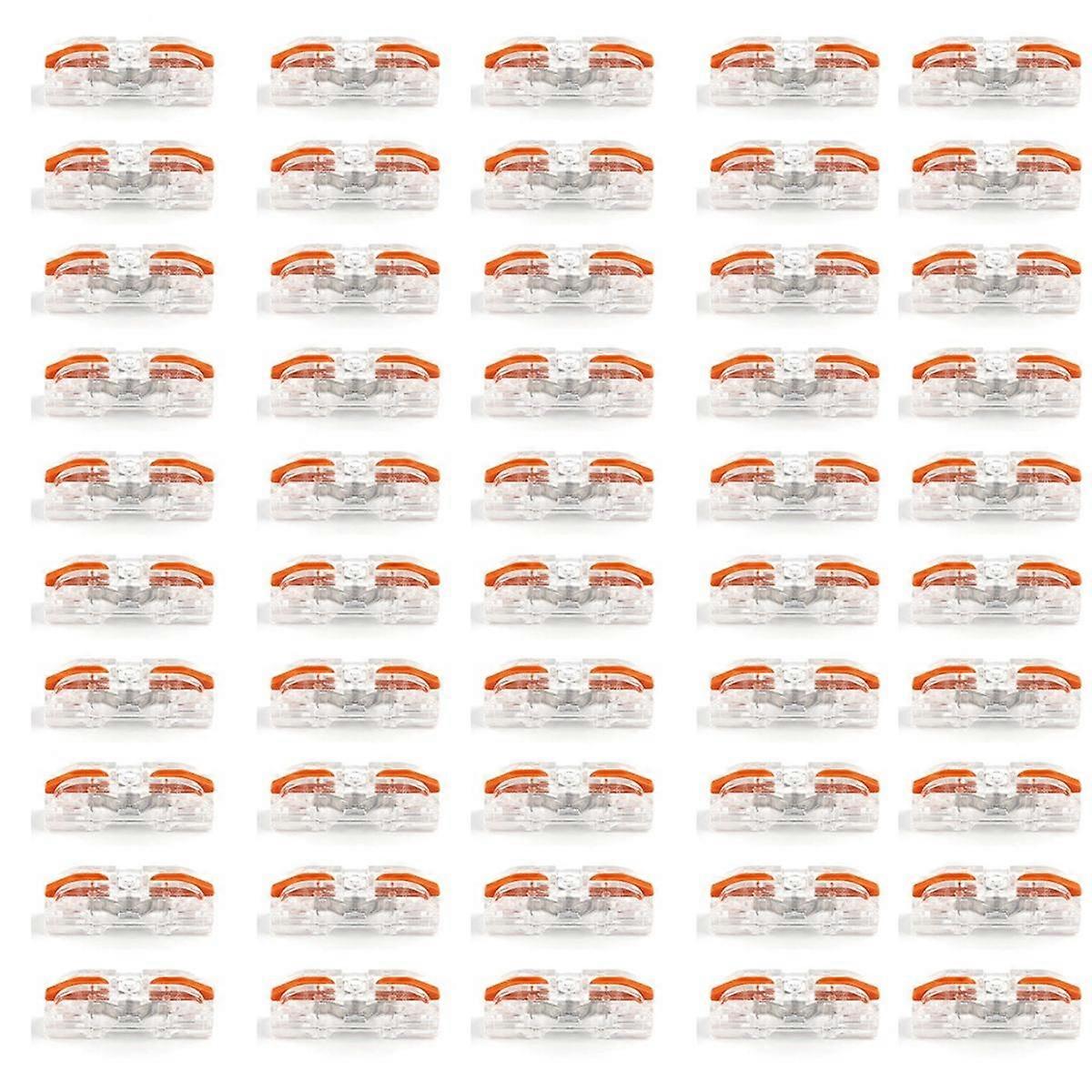 50 Pcs Quick Wire Cable Connector Splicing Multiplex Wire Connector, Quick Compact Cable Connector Transparent