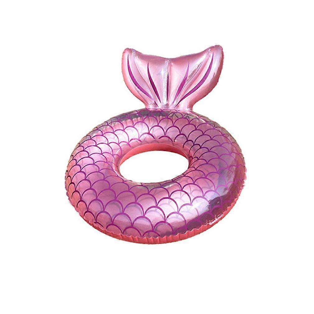 Pink Mermaid Swimming Ring Inflatable Pool Float for Kids