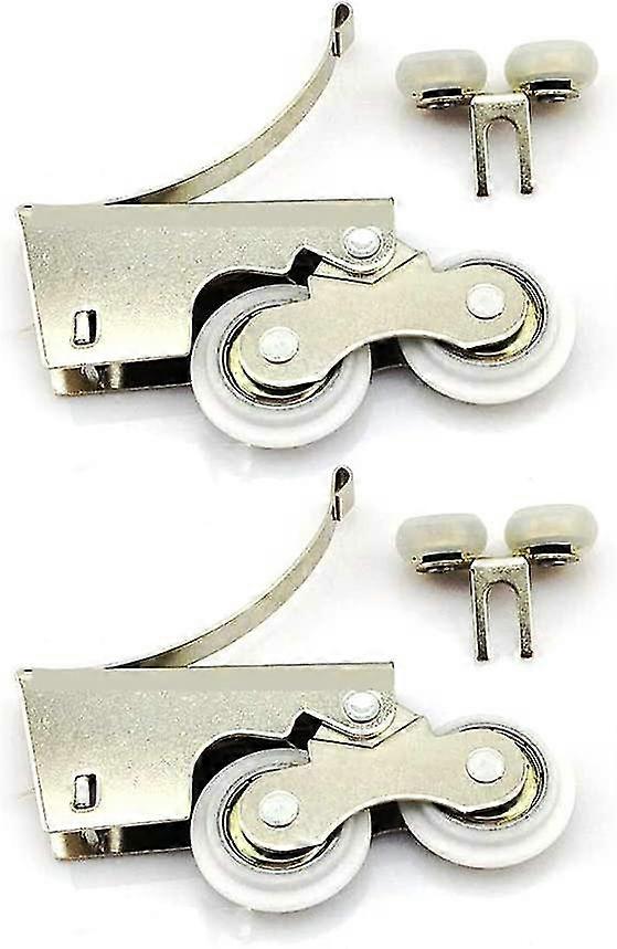 Silent Stainless Steel/titanium Alloy Pulley With Two Rollers For Sliding Wardrobe Door
