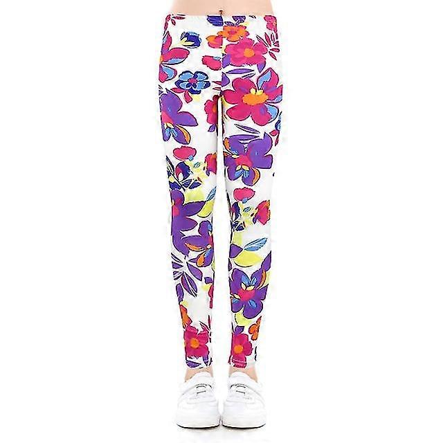 Flicka Casual Printing Leggings Vår Sommar Flicka Penna Byxor