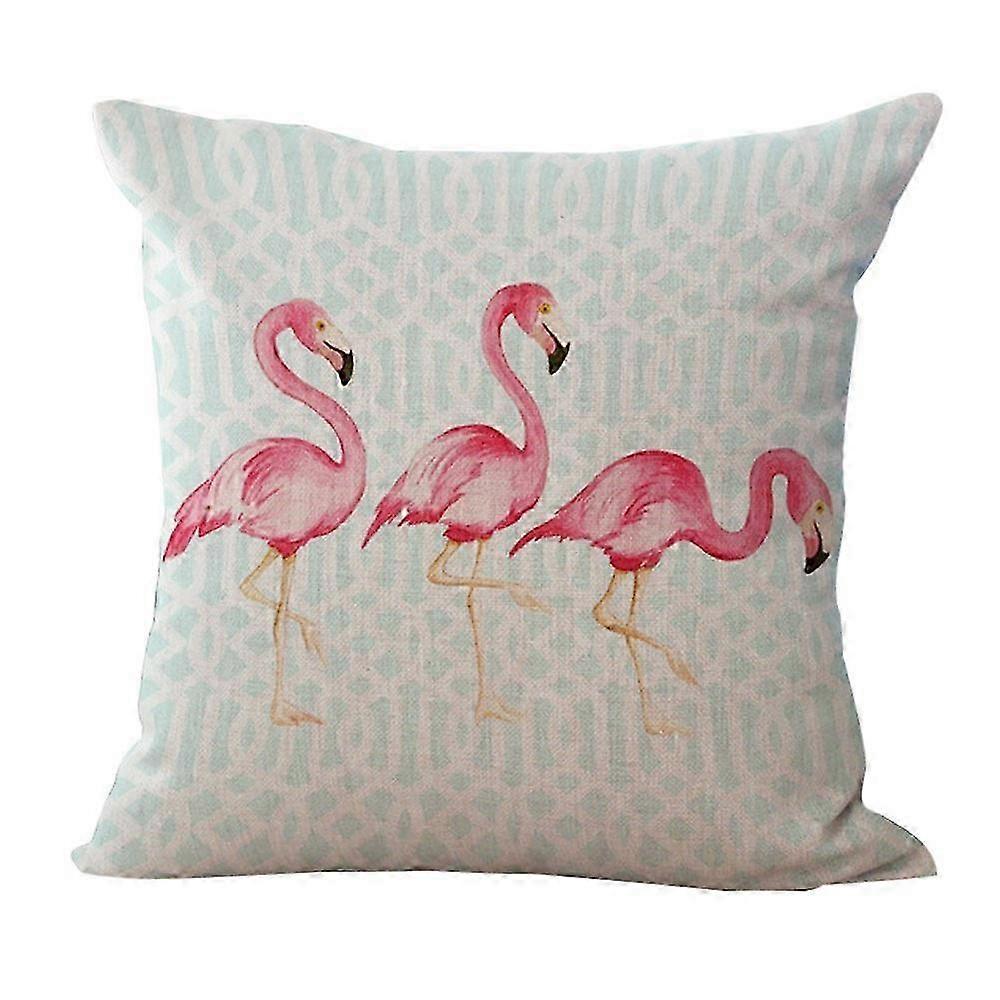 Polyester Flamingo Cushion Cover