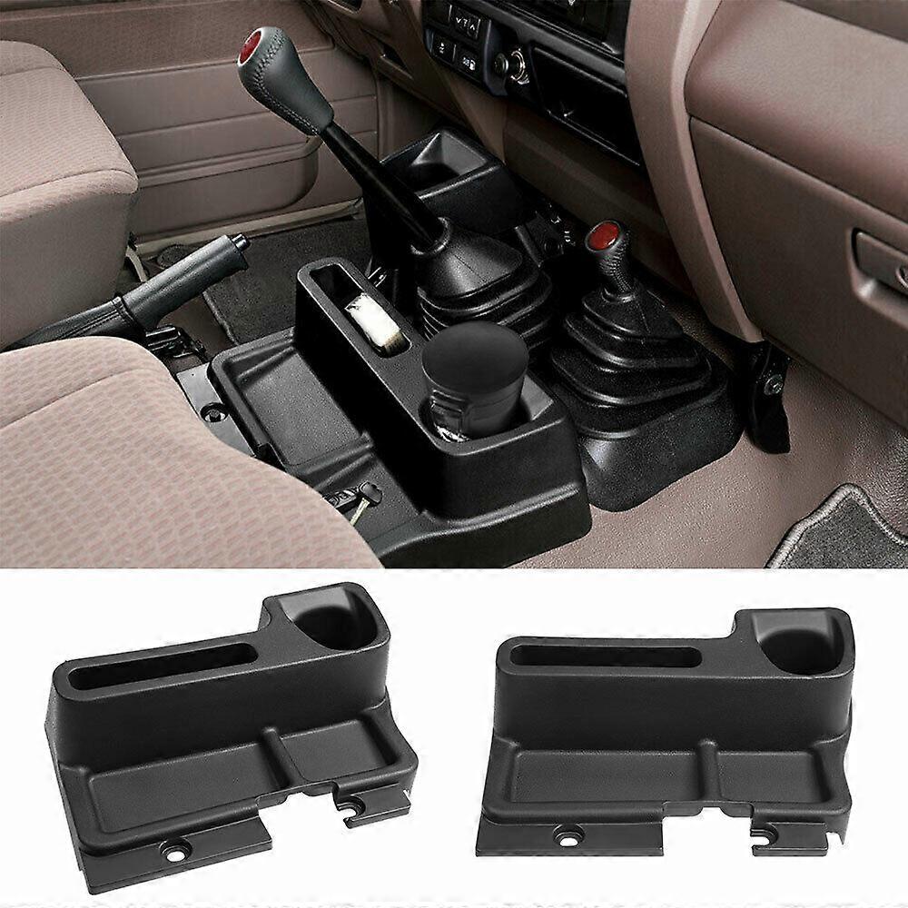 JOGON Leather Gear Shift Knob Set For Toyota Land Cruiser 70 Series (LC70, 71, 76, 77, 79 Pickup) – LHD, Black/Brown