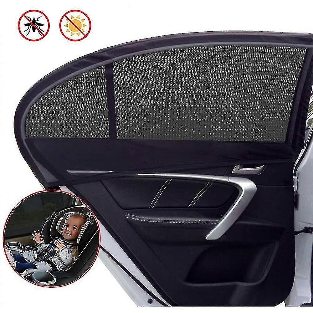 2x Universal Car Sun Mesh Blind Rear Window Uv Protector Sun Shade