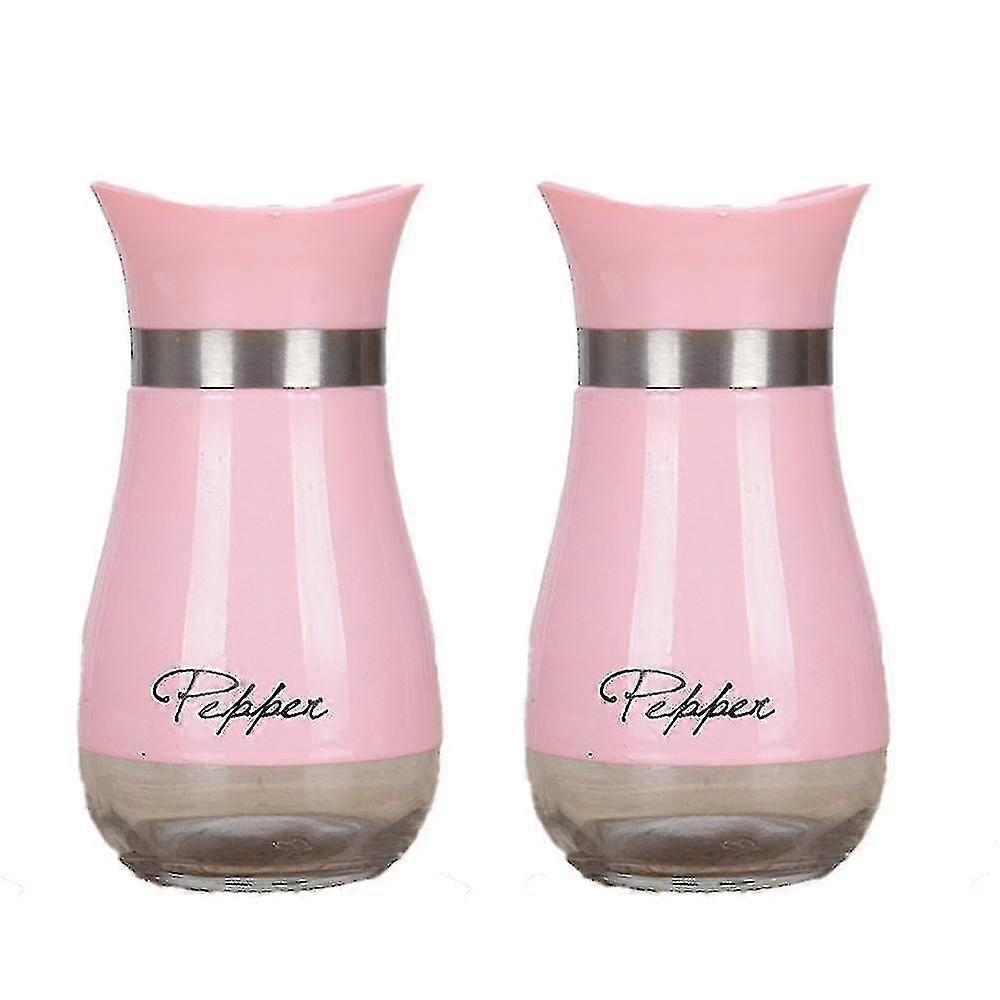 Set di agitatori di sale e pepe, fondo di vetro Shaker di pepe di sale con coperchio in acciaio inossidabile per cucinare in cucina