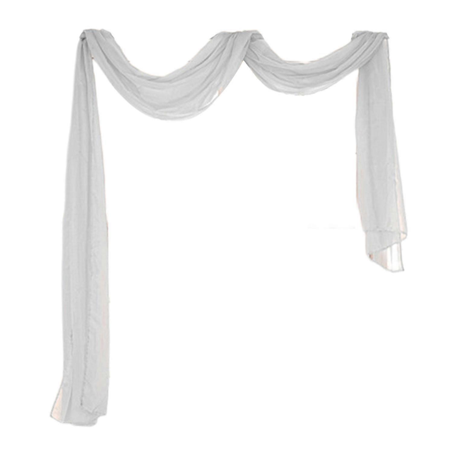 Solid Color Ultra-thin Window Screening Fully Hemmed Sheer Voile Window Scarf European Style Princes