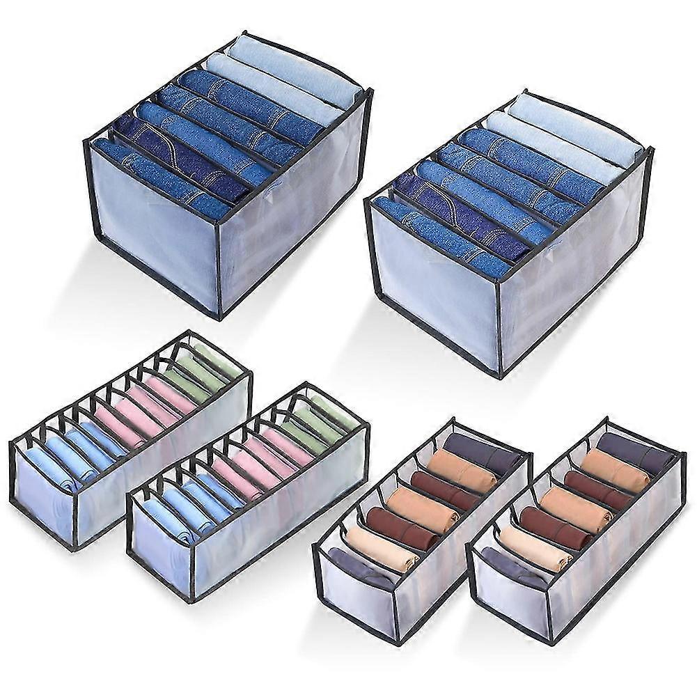 6pc Washable Wardrobe Clothes Izer, Washable Clothes Izer For Folded Cloth, Clothes (2 +4