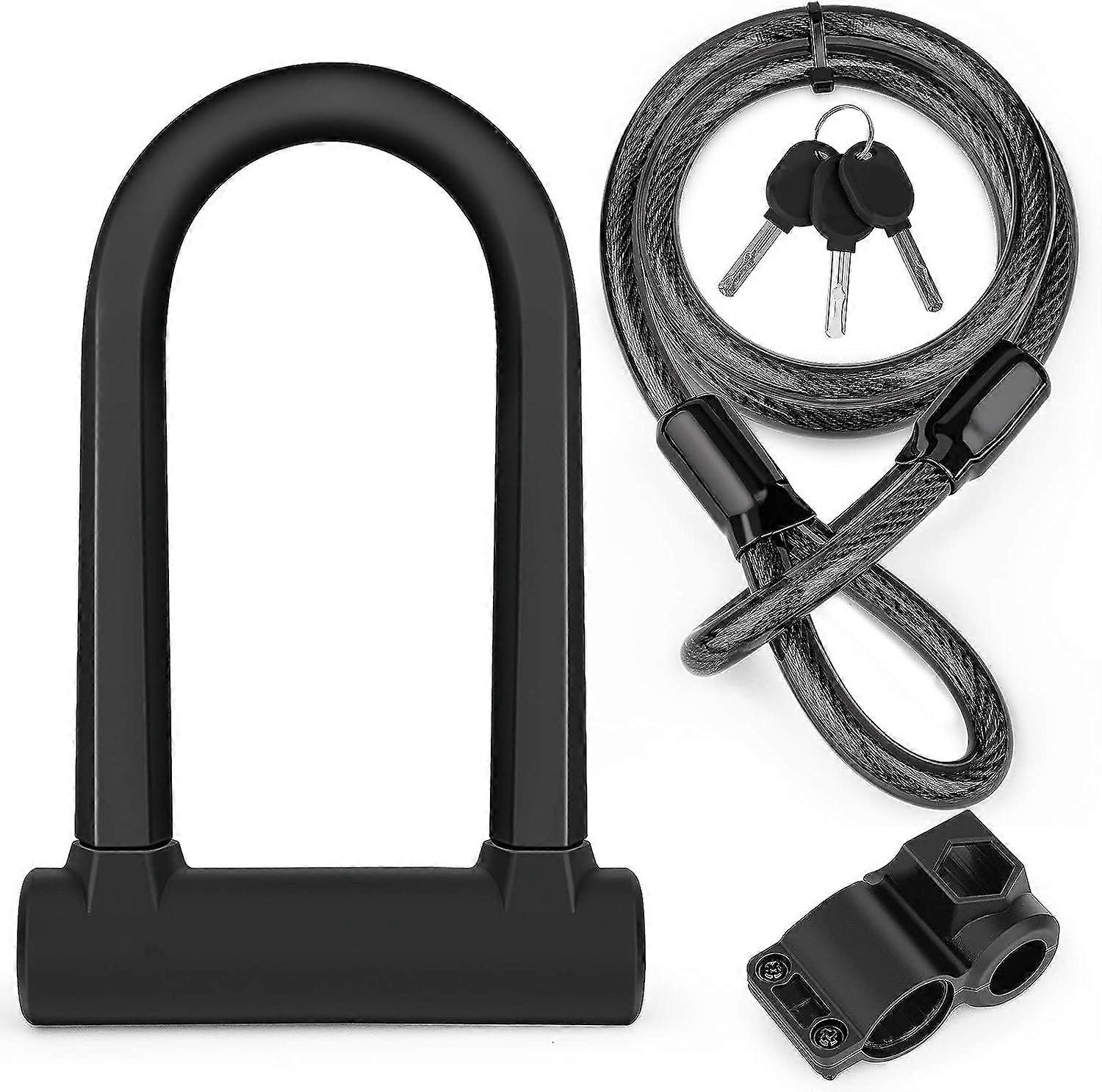 Bicycle U-lock, D-lock with ro shackle
