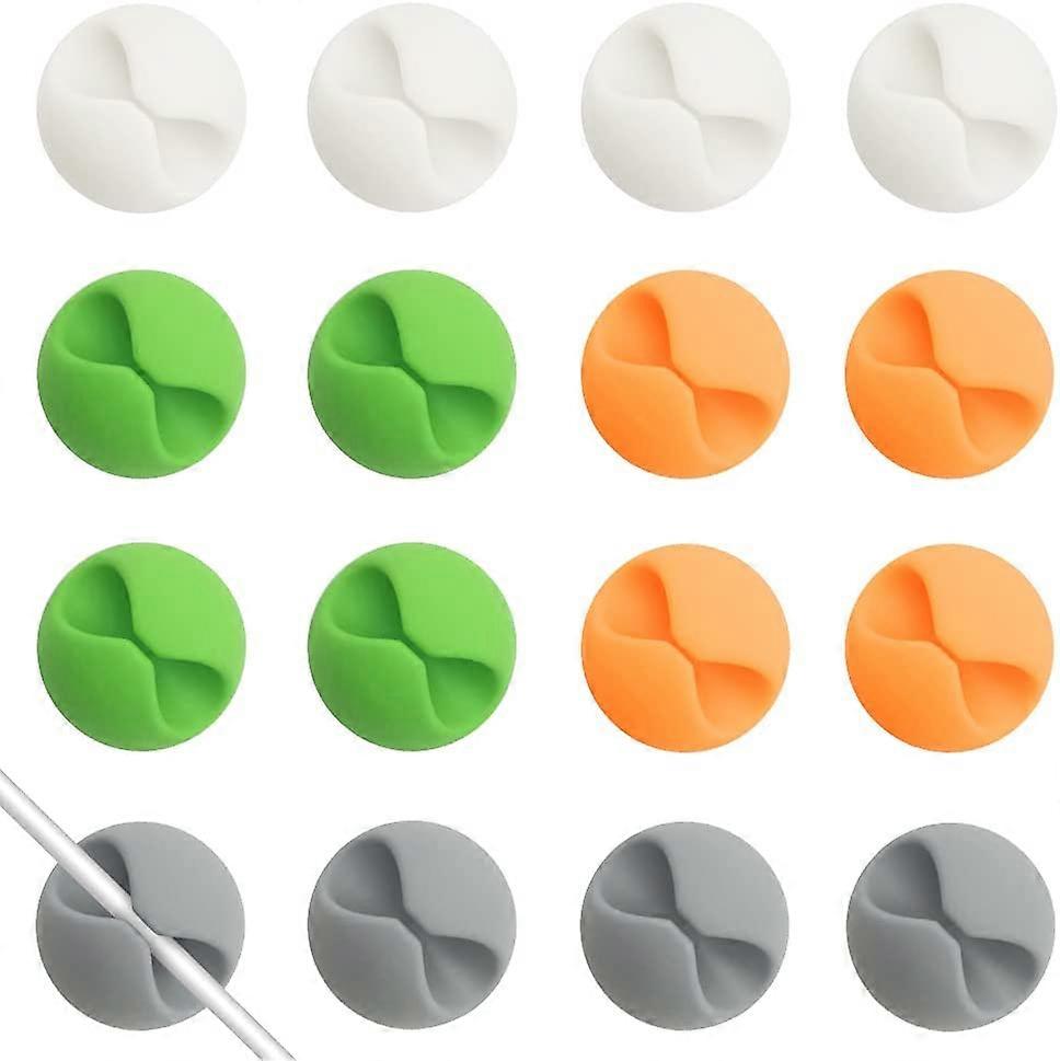 Cable Organizer Clips, 16 Pack Cable Cord Holder for Desk, Cable Management Clips
