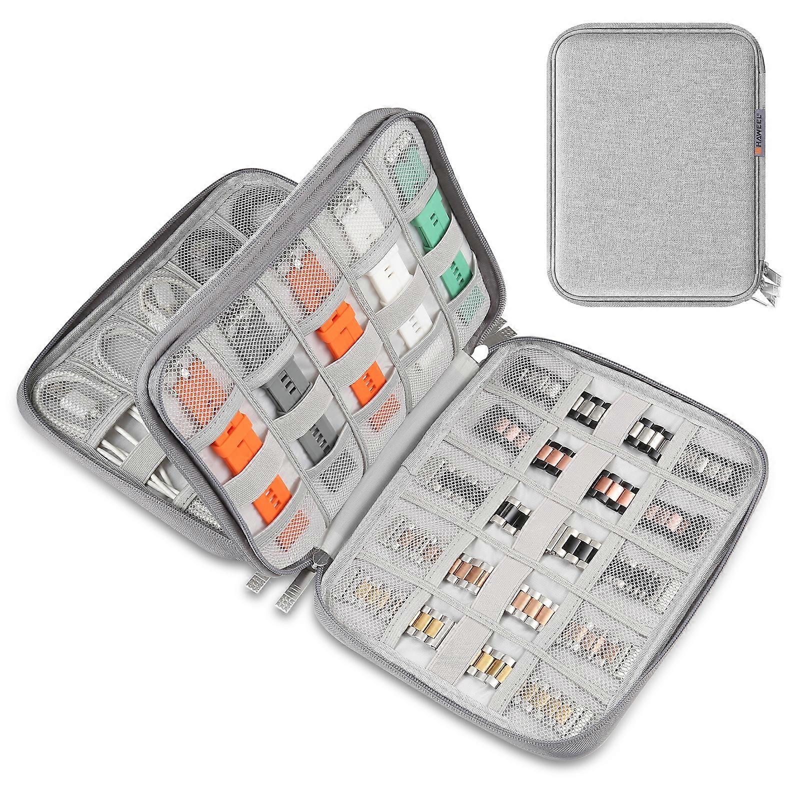 HAWEEL Digital Cable Organizer Box Watch Band Storage Case