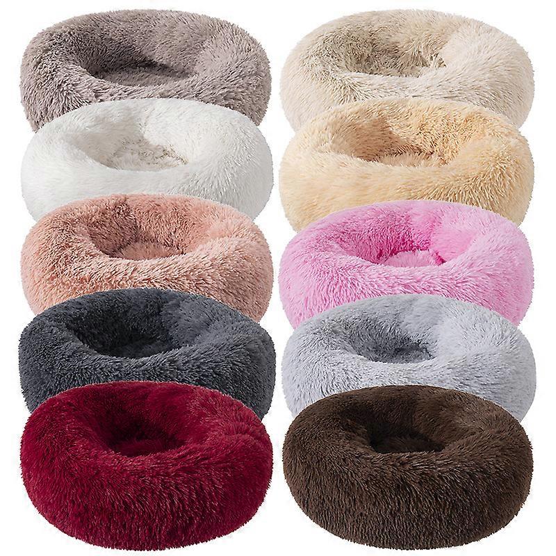 Pet Round Plyšová teplá pet postel