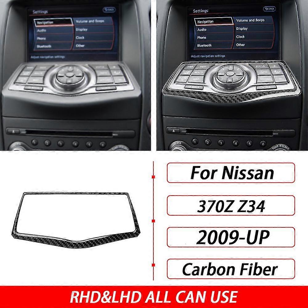 Otwoo עבור ניסאן 370z Z34 2009-up סיבי פחמן העברת הילוכים מד מהירות חלון להרים דלת ידית להגדיר אביזרי פנים המכונית מדבקה