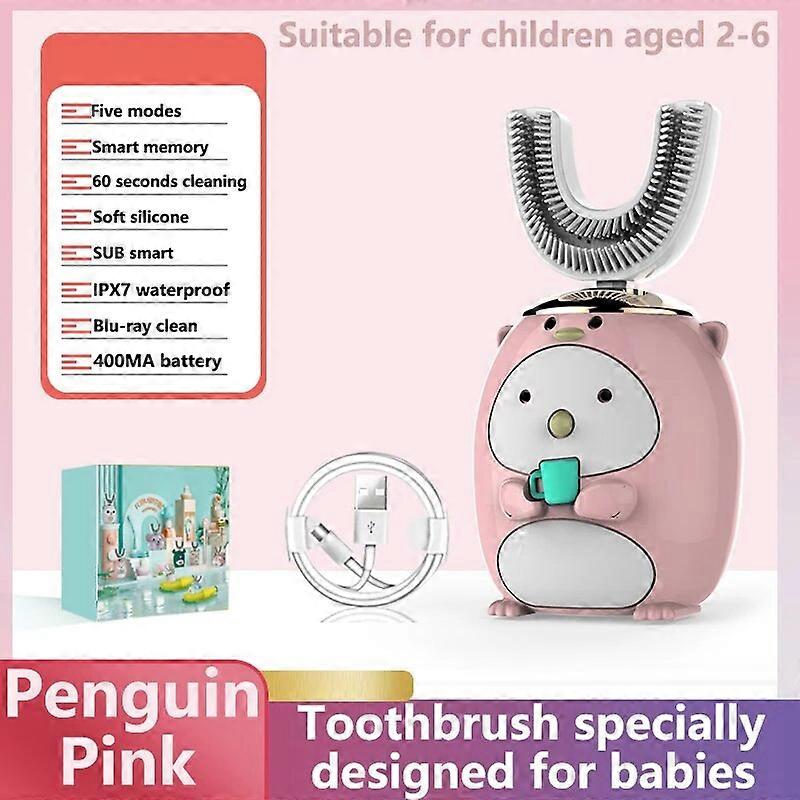 VIP Smart 360 Degrees XaoMi U Electric Toothbrush Kids Silicon Automatic Ultrasonic Teeth Tooth Brush Cartoon Pattern Children