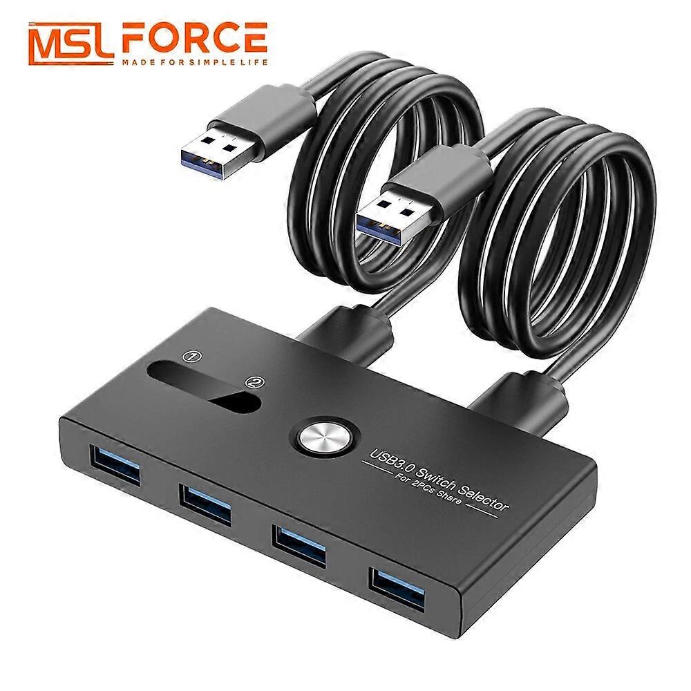 USB KVM Switch USB 3.0 2.0 KVM Selector Switcher for Keyboard Mouse Printer Mi Box 2pc Port Sharing 4PC Device USB 3.0 Cable
