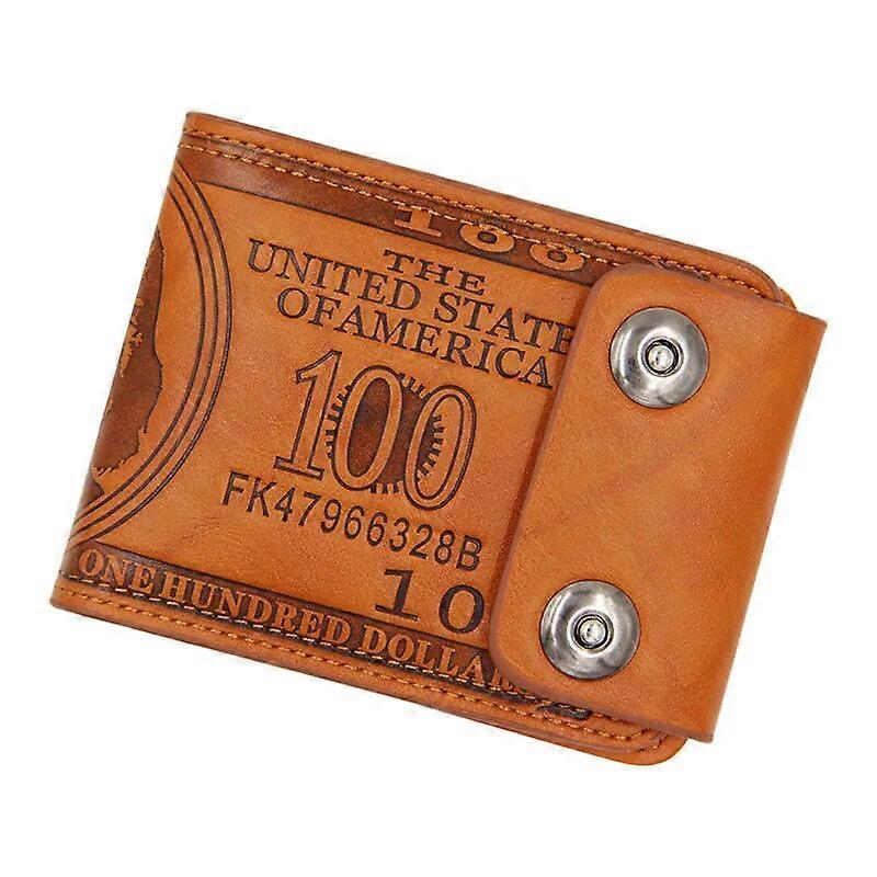 NEW Brand Men Wallet Magnetic Buckle Wallet Small Card Holder Vintage Hundred Dollar Bill Wallet Hasp Male pockect Top Quality