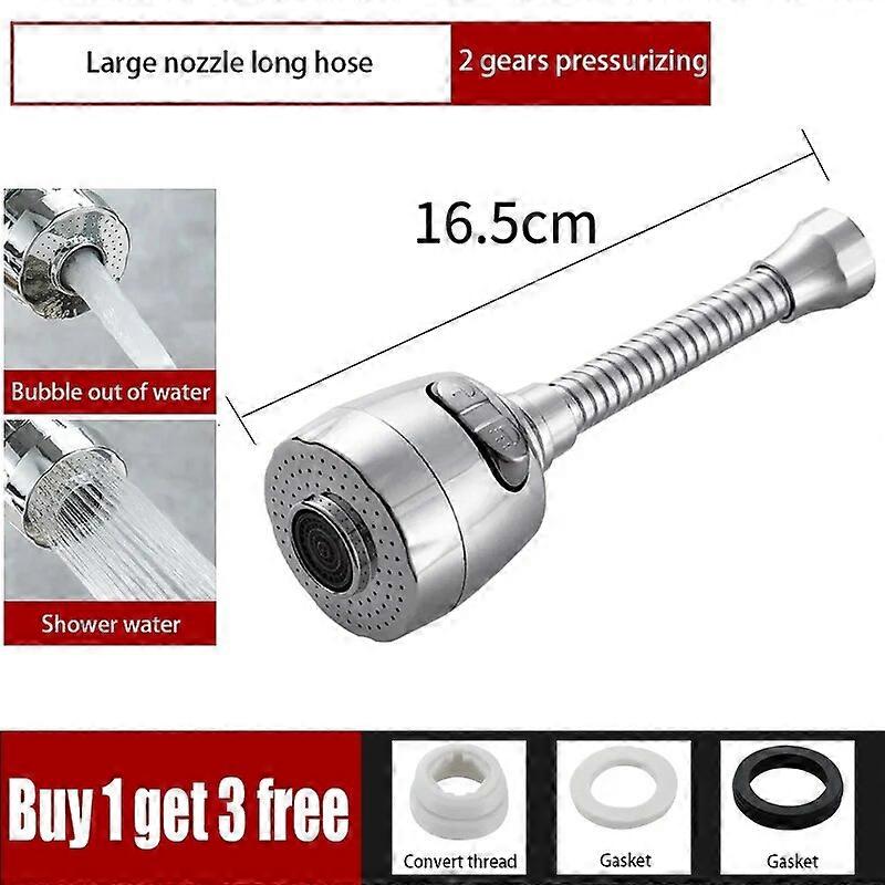 360 Degree Rotating faucet Nozzle Tap 3 Modes Pressurized Kitchen Aerator Bubbler Diffuser Faucet Splash Water Saving Aerator