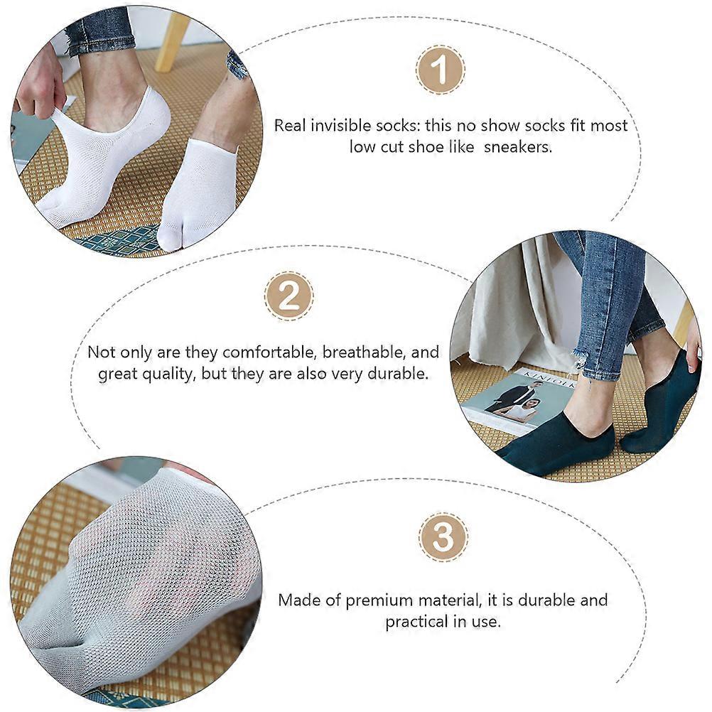 5 Pairs Japanese Style Flops Socks Invisible Socks for Male (Random Color)