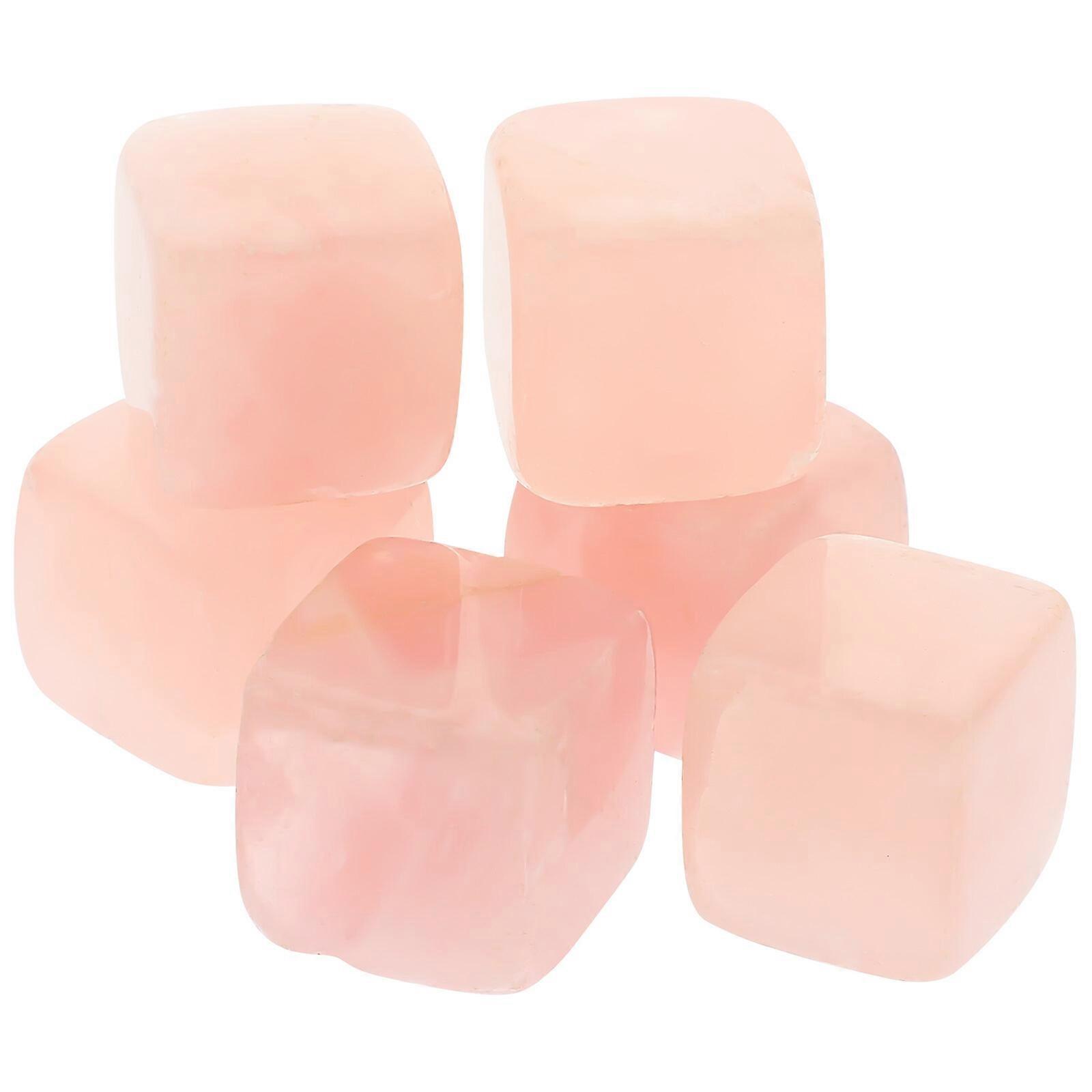 6 pcs Whiskey Quartz Stones Reusable Ice Cubes Quartz Stone Ice Cube for Drinks