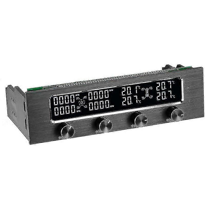 4 Fans Speed Controller For 5.25" Drive Bay Computer Case Front Panel Cooling