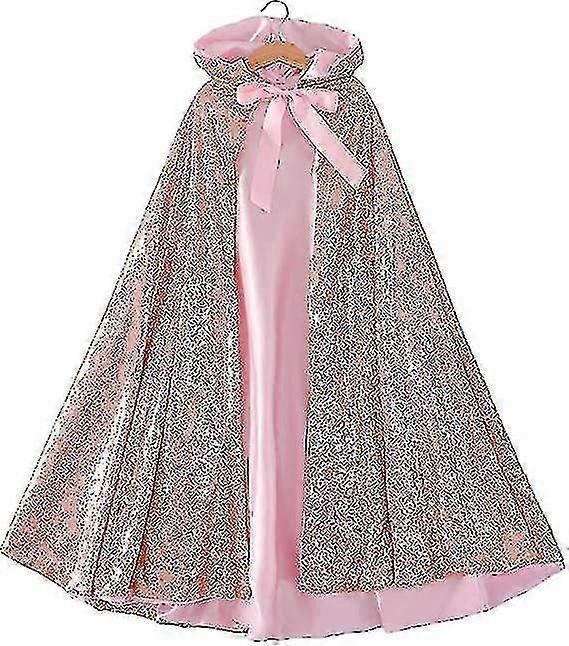 اتجاه جديد أطفال الترتر مقنع عباءة الأميرة بنات كامل الطول زي كيب طويل