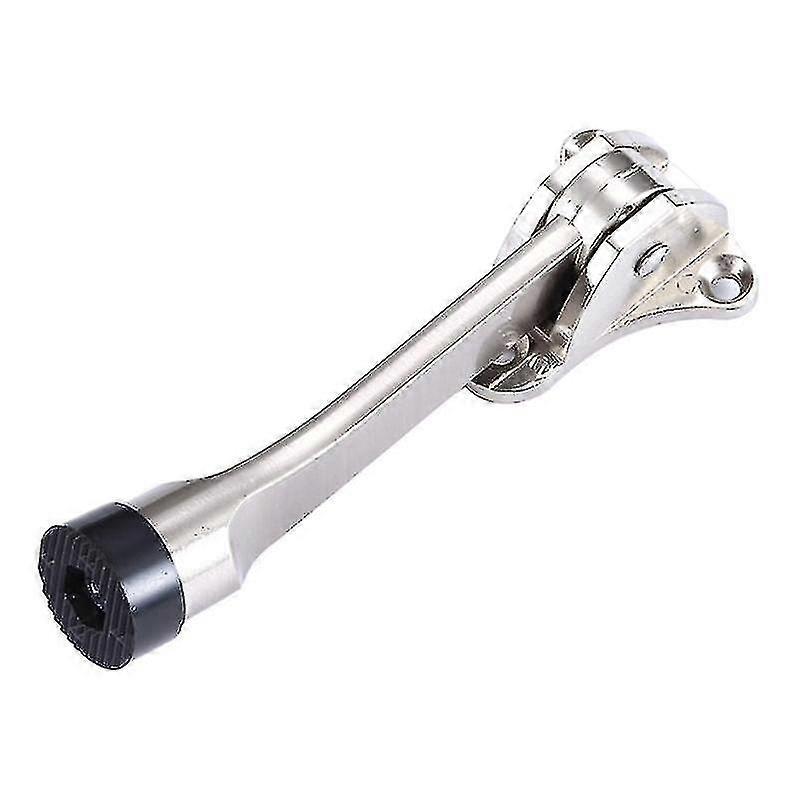 Zinc Alloy Kicked Down Door Stopper Household Mute Floor Mounted Door Holder Silver
