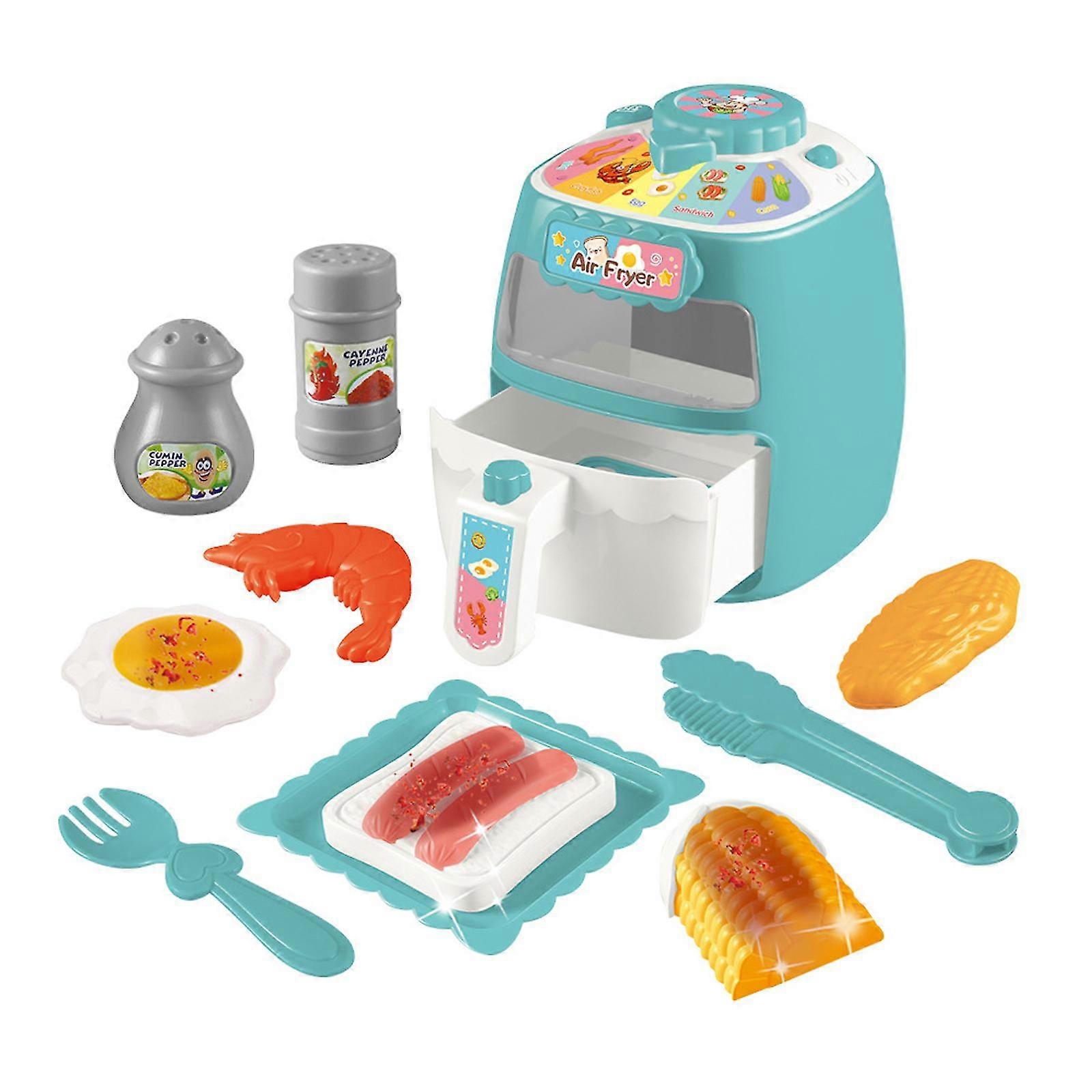 Friggitrice ad Aria Giocattolo per Bambini Rosa con Accessori Playset