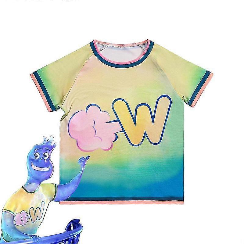 Summer Fashion Children's Crazy Wade Water Element T-shirt Boys T Shirt Girls Clothes Print Cartoon Shirts Kids