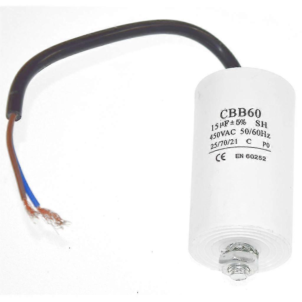 2024 Universal 15UF Capacitor with 19cm Cable Connectors