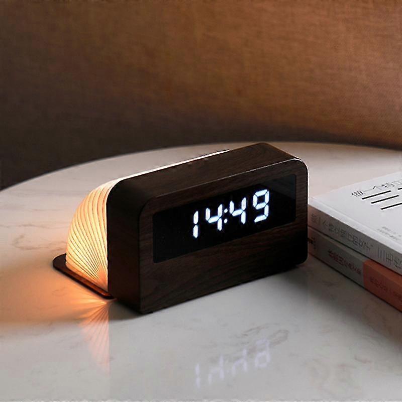 Wooden Book Light, with USB and Alarm