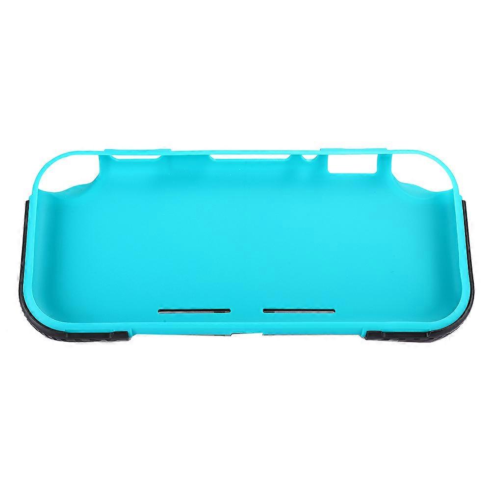 2 ב 1 קשיח PC TPU מעטפת מגן מובנה 2 חריצי כרטיסי משחק Backet עבור Switch Lite (כחול שחור)