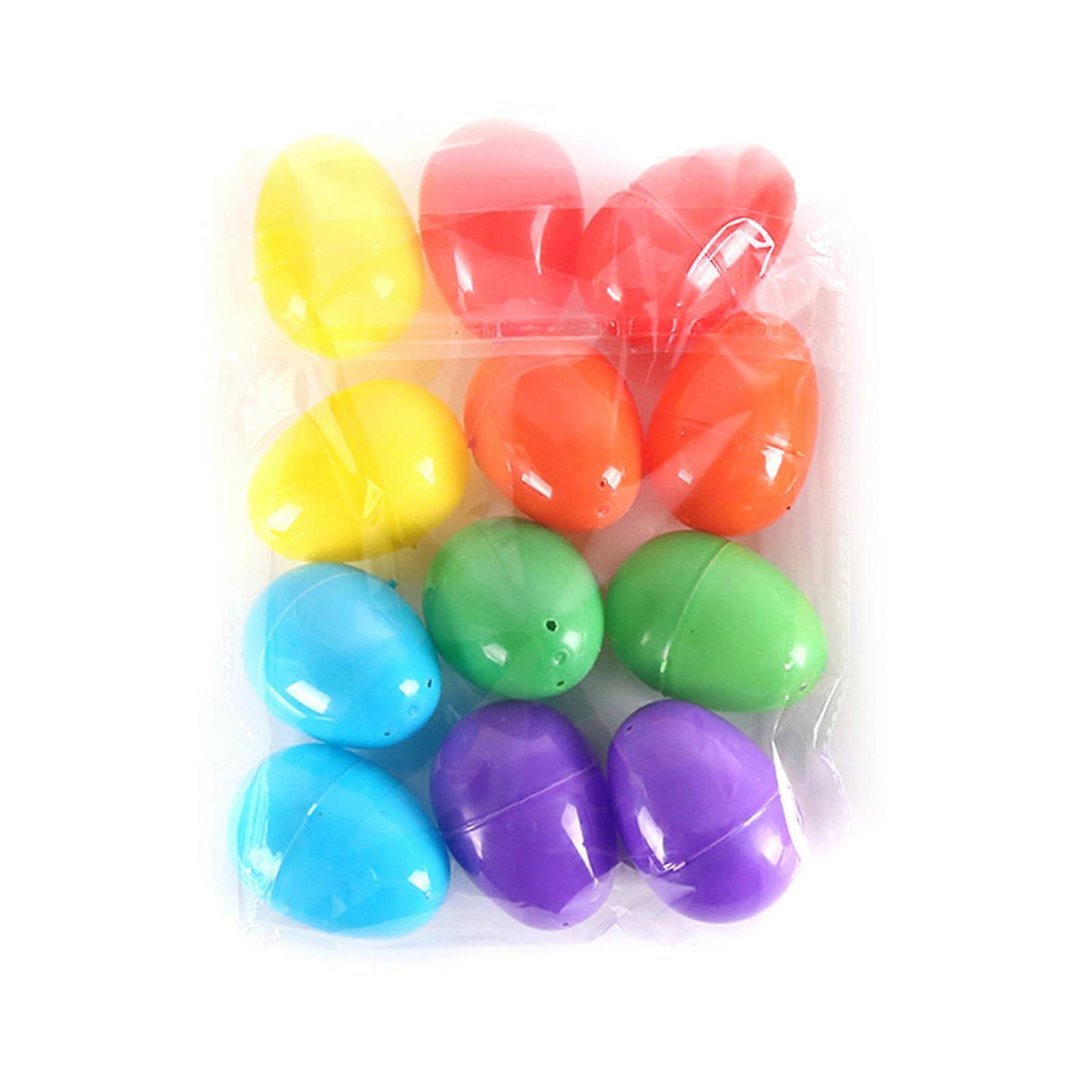  Plastic Easter Eggs 12 Pcs Led Colorful Candle Light Flame Less Night Light