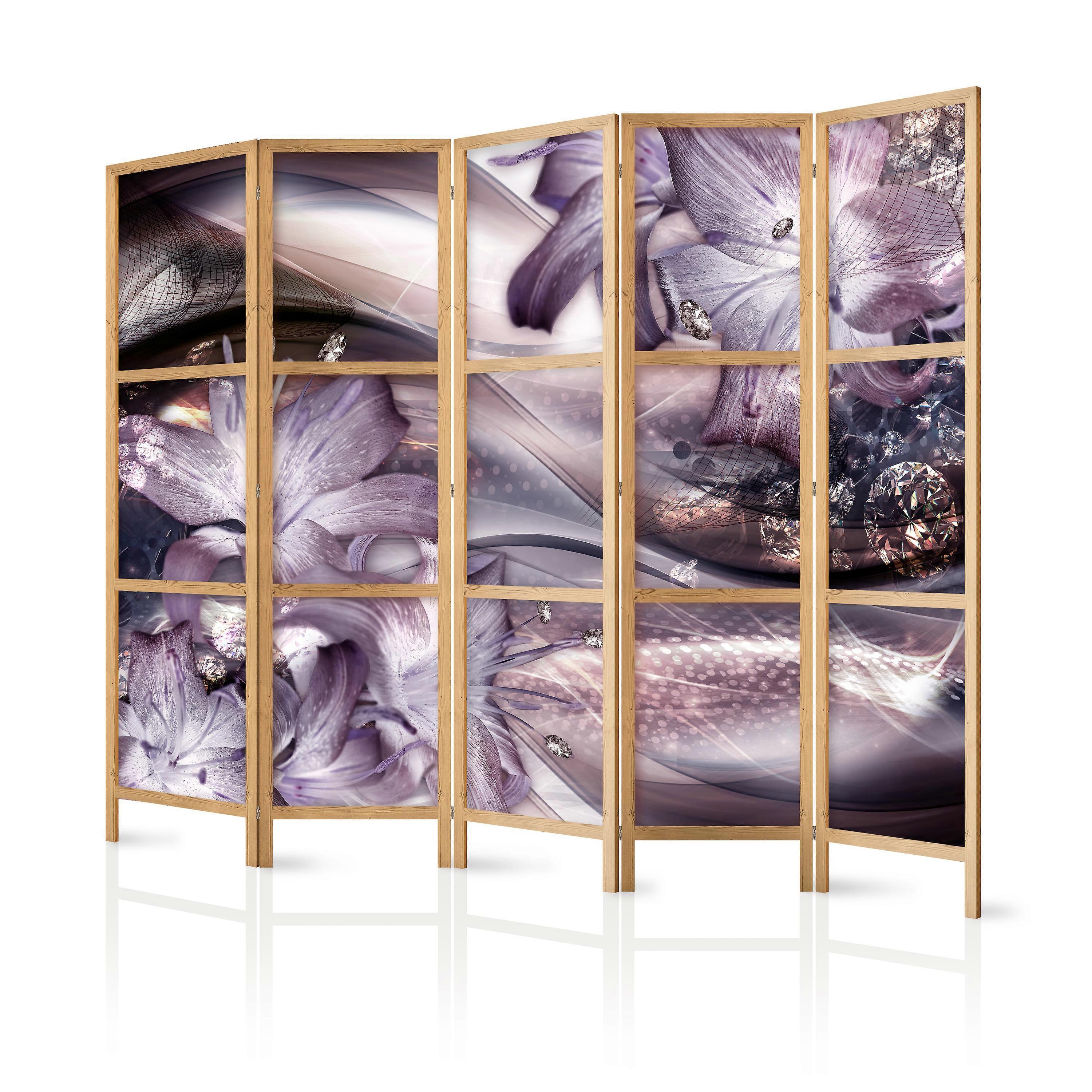 Japanese Room Divider - Lilies on a Wave