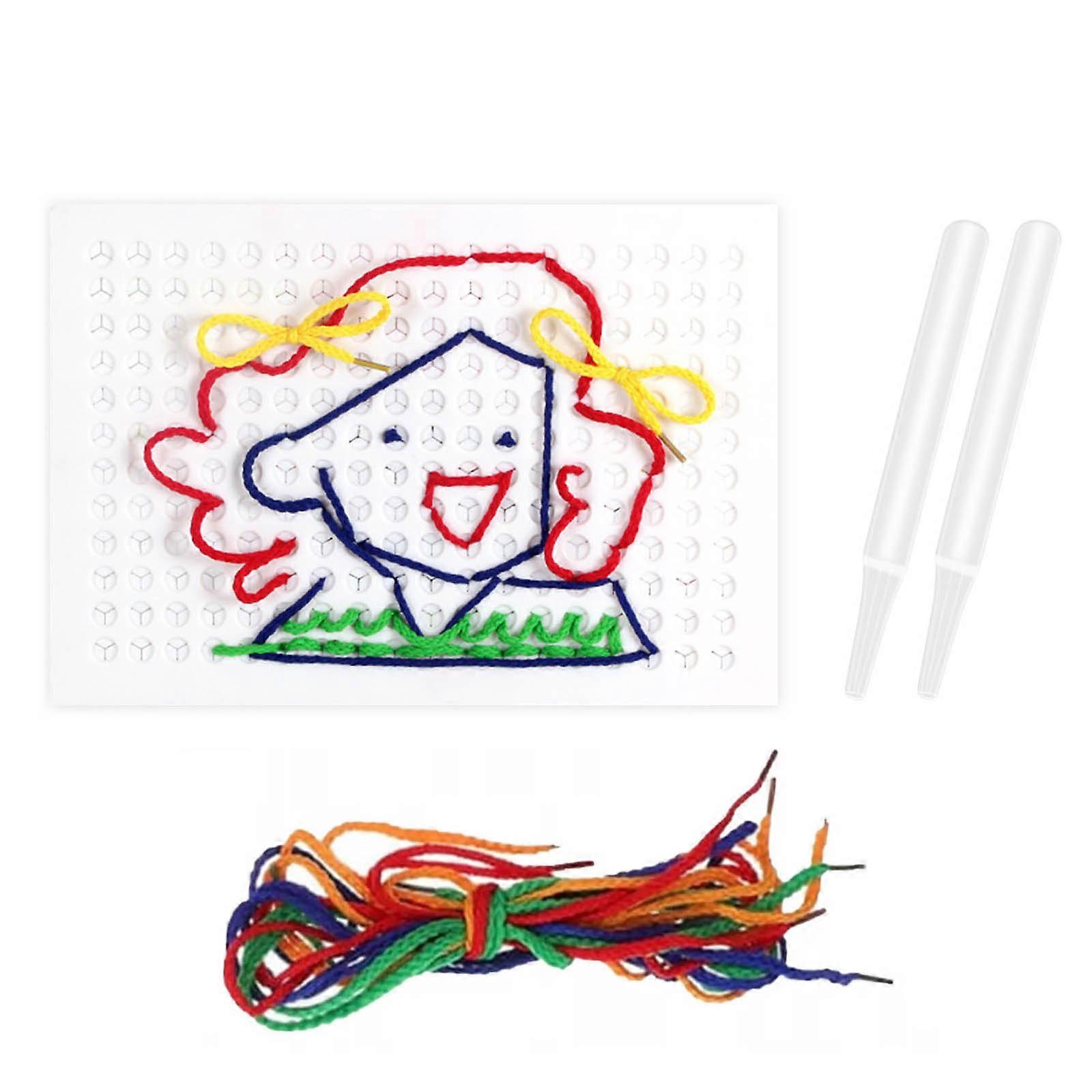 Color Three-Dimensional String Puzzle Early Education Toy 3-6 Years Old (Pen Color Random)