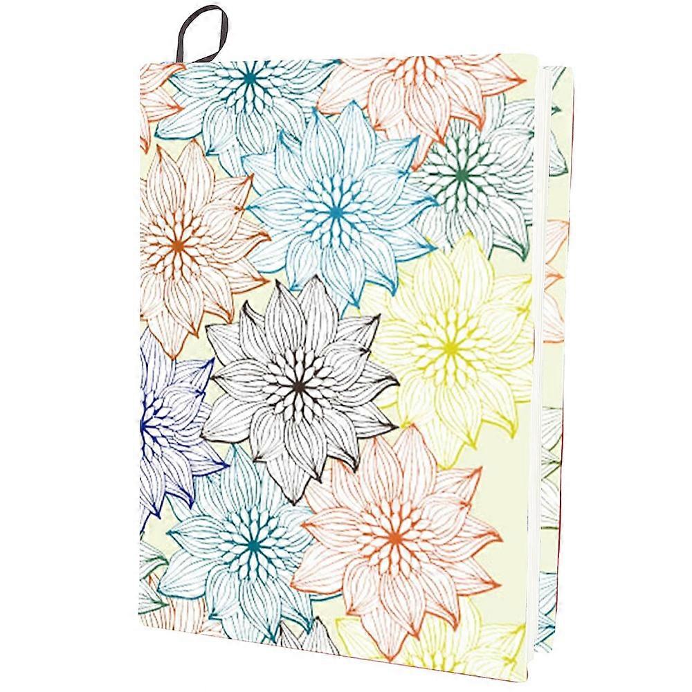 Polyester Book Covers Elastic Notebook Wraps Rectangle July Lotus 400x250mm