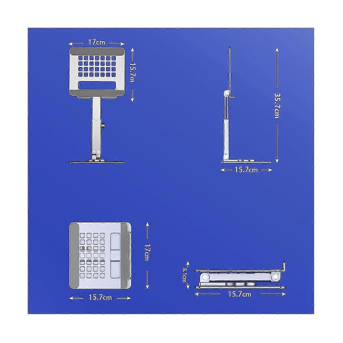 Supporto per tablet Supporto pieghevole regolabile per tablet portatile Supporto per tablet portatile Supporto per tablet in alluminio Riser da scrivania 360