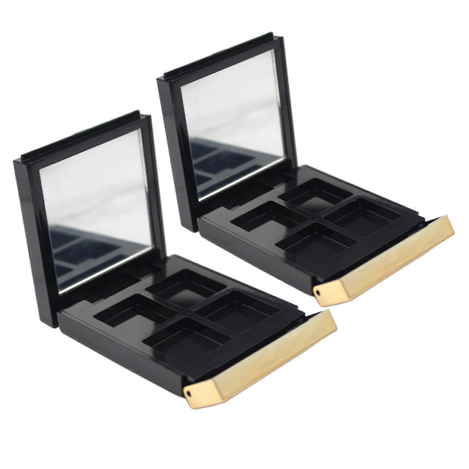 4Grids Empty DIY Makeup Eyeshadow Container Travel Tray Cosmetics Palette