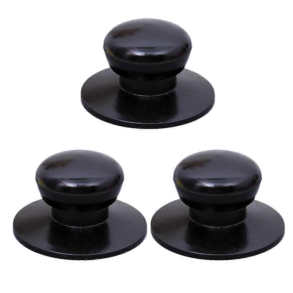 3 Pcs Black Cooking Utensils Plastic Pot Lid Replacement Pot Knob Replacement Saucepan Lid Knobs Pan Replacement Knobs