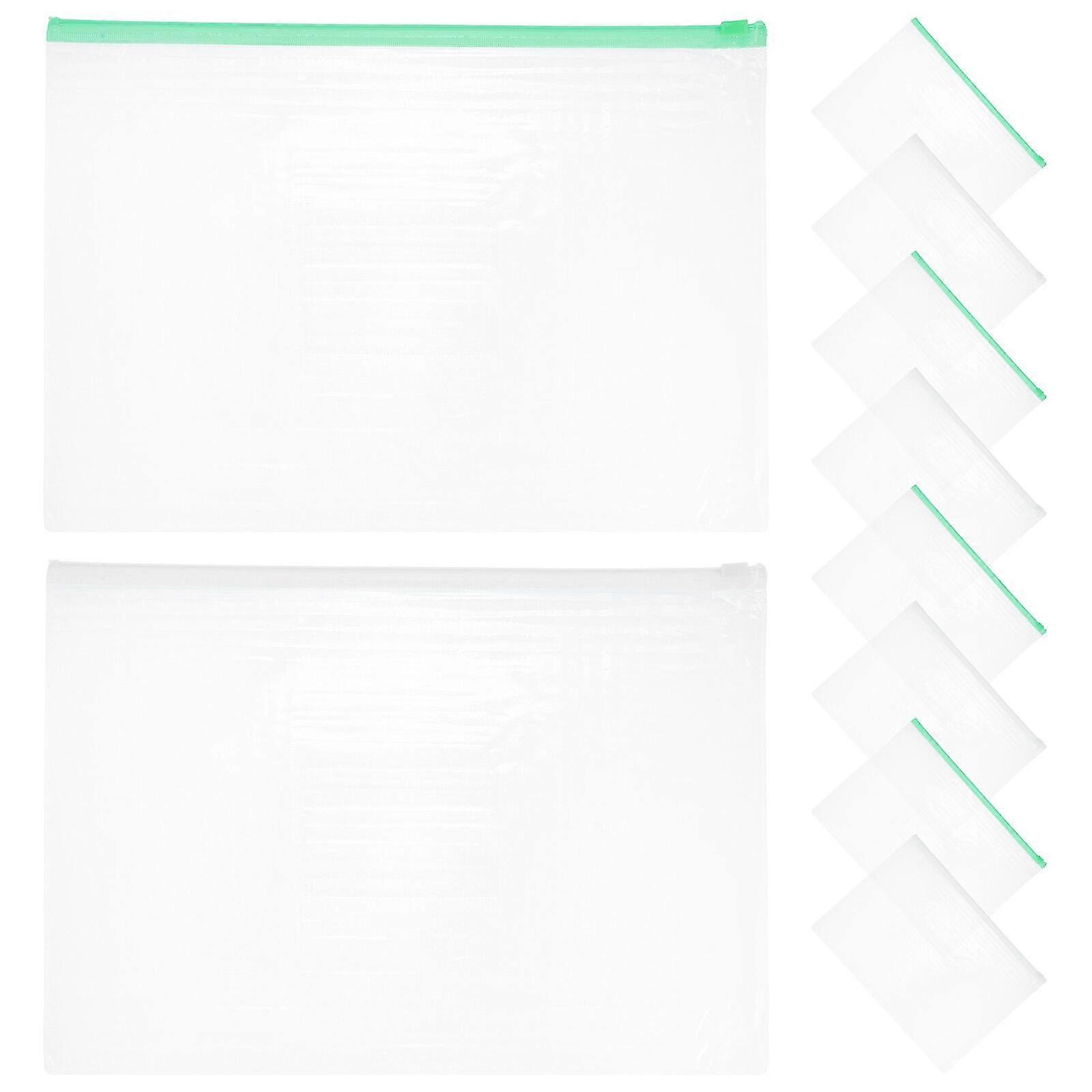 20pcs File Zipper Holder Portable File Organizer A4 Size Document Bag Folder