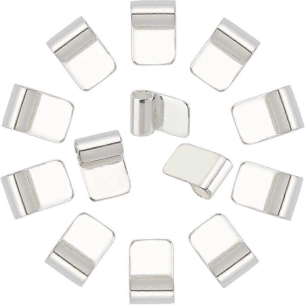 16 Pcs Glue on Bails Tibetan Brass Pendant Bails Glue on Cabochon Settings Rectangle Pad Charms Connector for Jewelry Making and Crafting