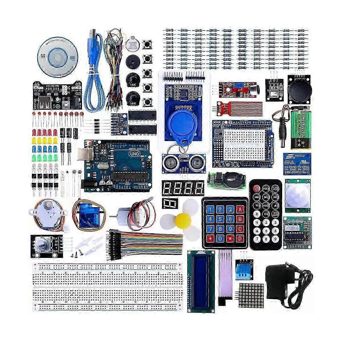 242 Pieces For R3 Kit Beginner Learning Kit Sensor Module Kit With Storage Box