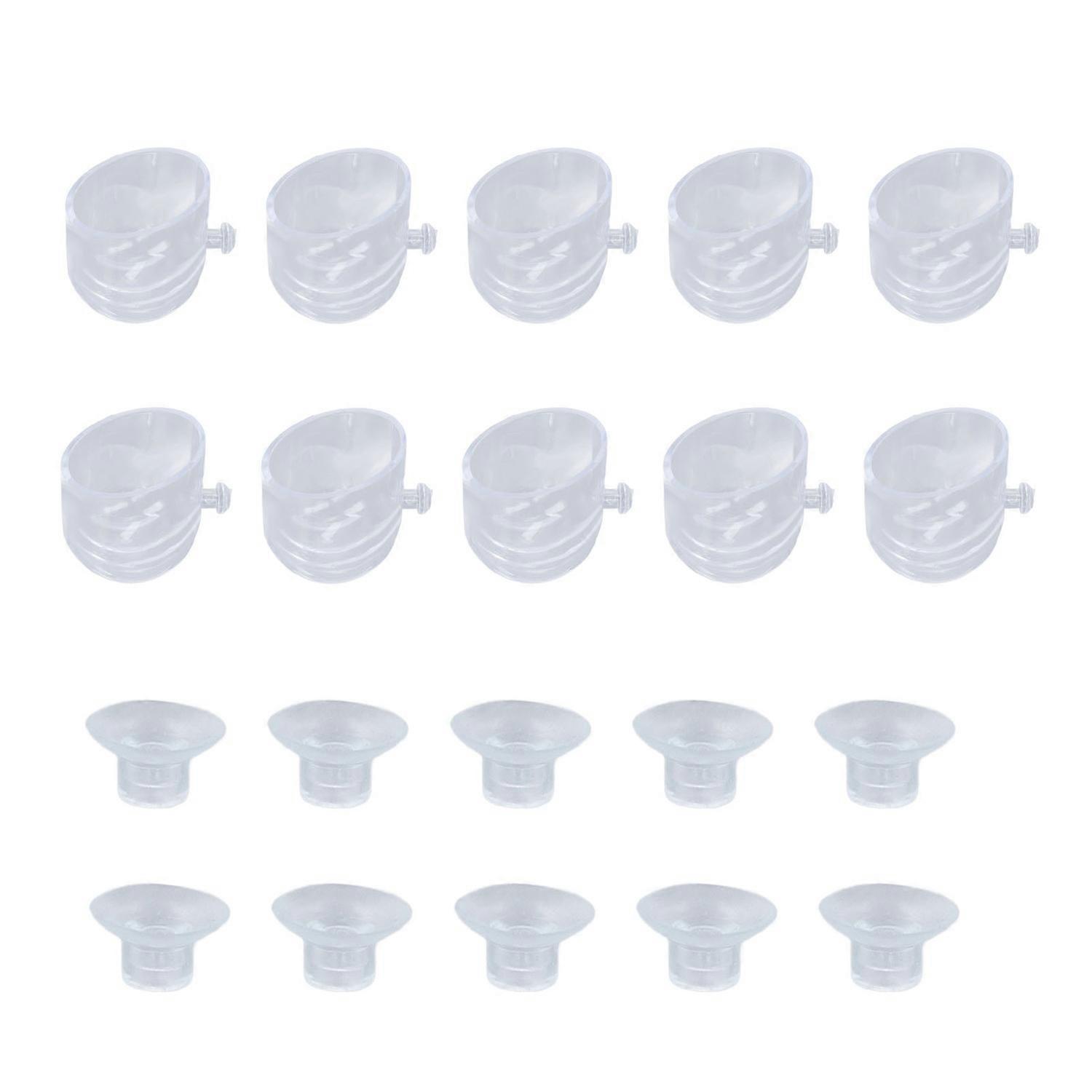 10 قطع كوب نبات مائي بلاستيكي شفاف حامل خزان أسماك نباتي حي مع أكواب شفط لأكواري