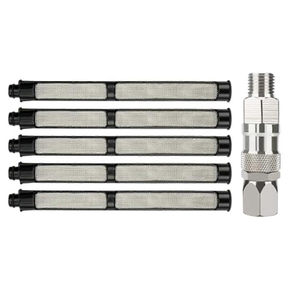 Airless Sprayer 1/4Inch 360Degree Rotate Sprayer Swivel Joint and 5 Sprayer Filters for Airless Spr