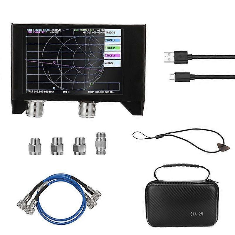 3G Vector Network Analyzer, 4.0 Inch Touch Screen SAA-2N Antenna Analyzer Shortwave with Iron Case