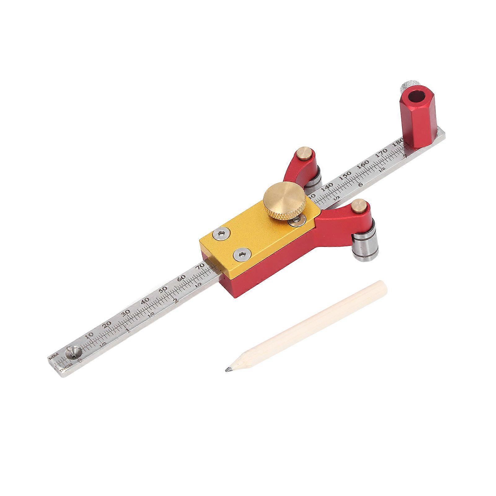 Wheel Marking Gauge Sliding Wood Scribe Tool DIY Parallel Linear Arc Drawing Height Measurement