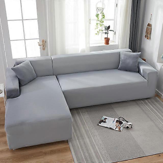 Vanntett elastisk hjørnesofa dekker 1/2/3/4 seter Solid sofadeksel L formet sofa slip cover protector benk dekker
