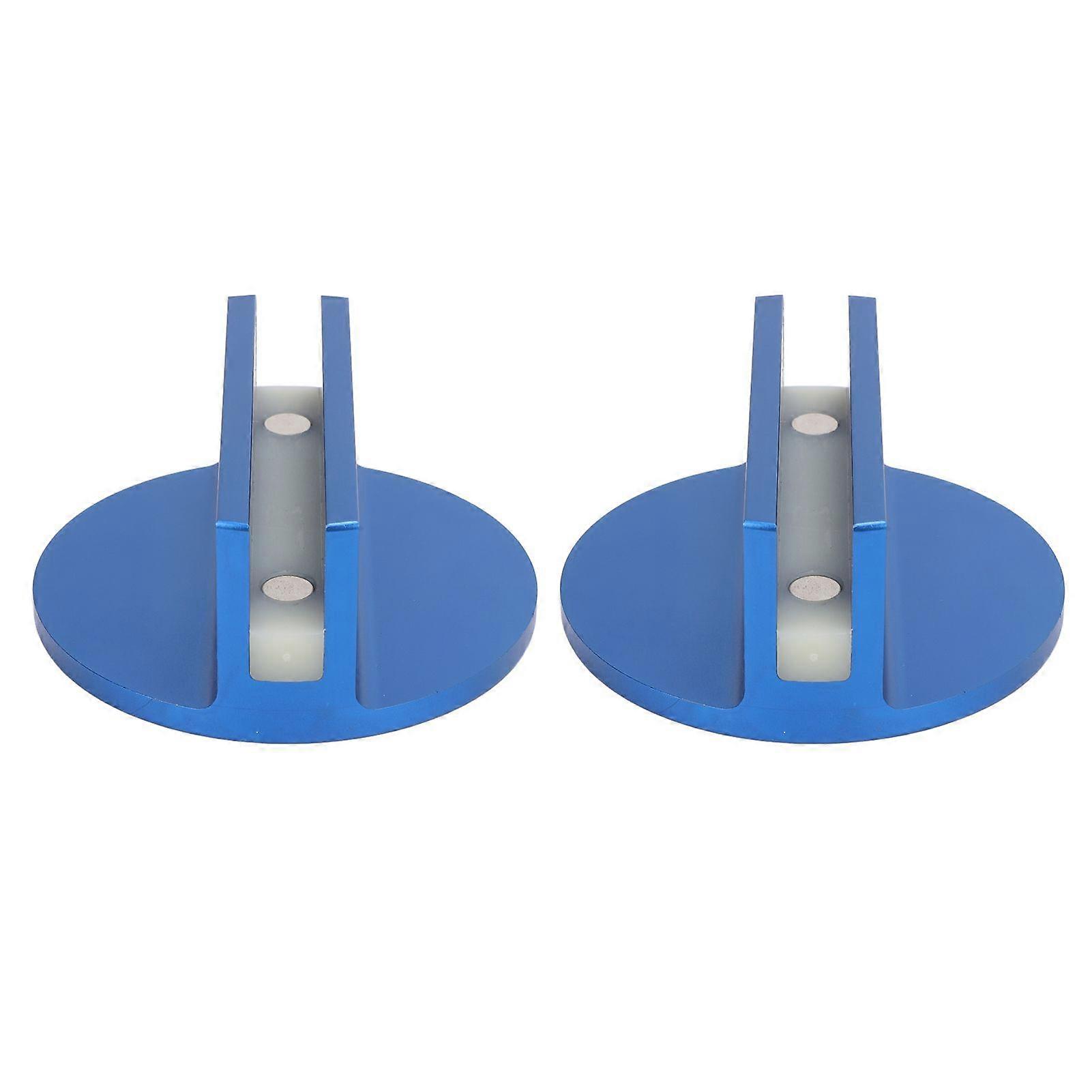 2pcs Magnetic Jack Pad Aluminum Universal Pinch Weld Frame Rail Adapter for Most Pinch Weld At Least 3 Inches Blue MK8338