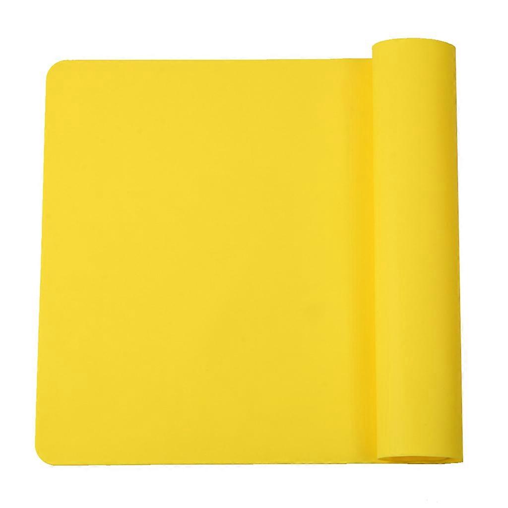Rectangular Shape Simple Style Silicone Heat Insulation Pad Protect the Desktop Pad Anti-scalding Pad 8 Colors to Choose  Lemon yellow